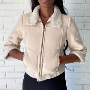 Bebe Stylish Shearling Suede coat